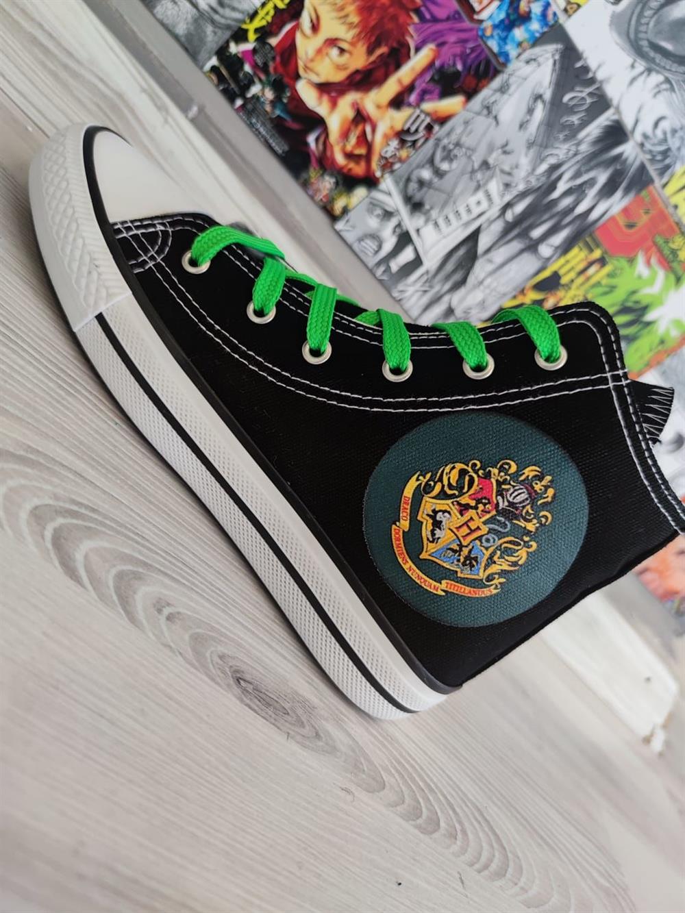 Harry Potter Baskılı Siyah Bilekli Unisex Günlük Spor Ayakkabı Sneakers