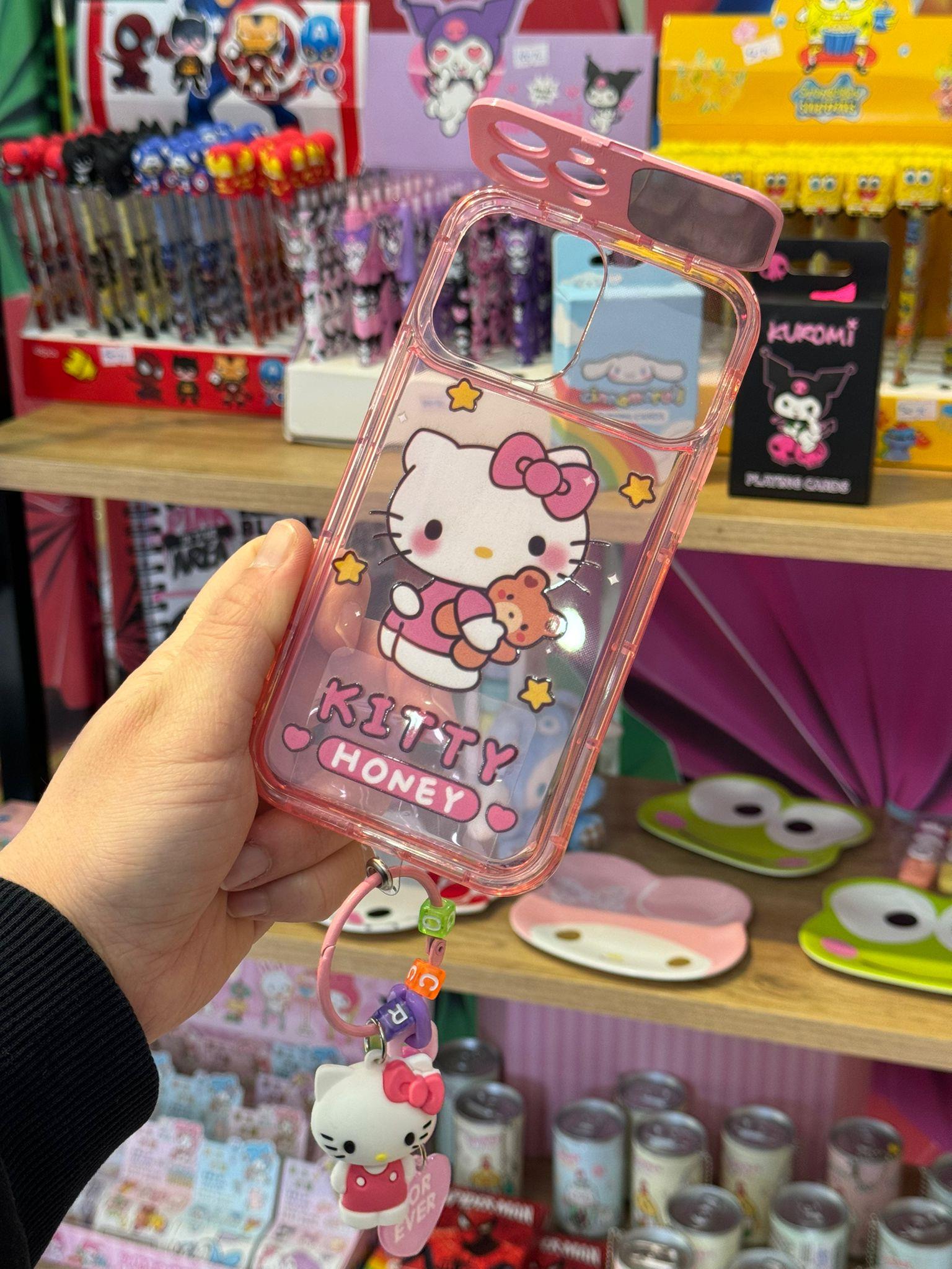 Hellokitty Aynalı Aksesuarlı Cep Telefonu Kılıfı