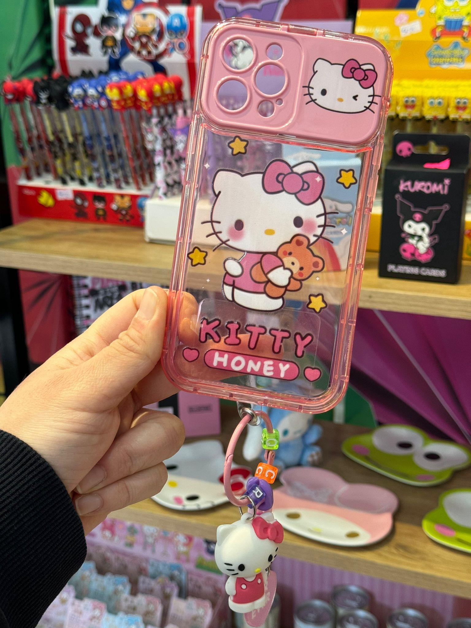 Hellokitty Aynalı Aksesuarlı Cep Telefonu Kılıfı