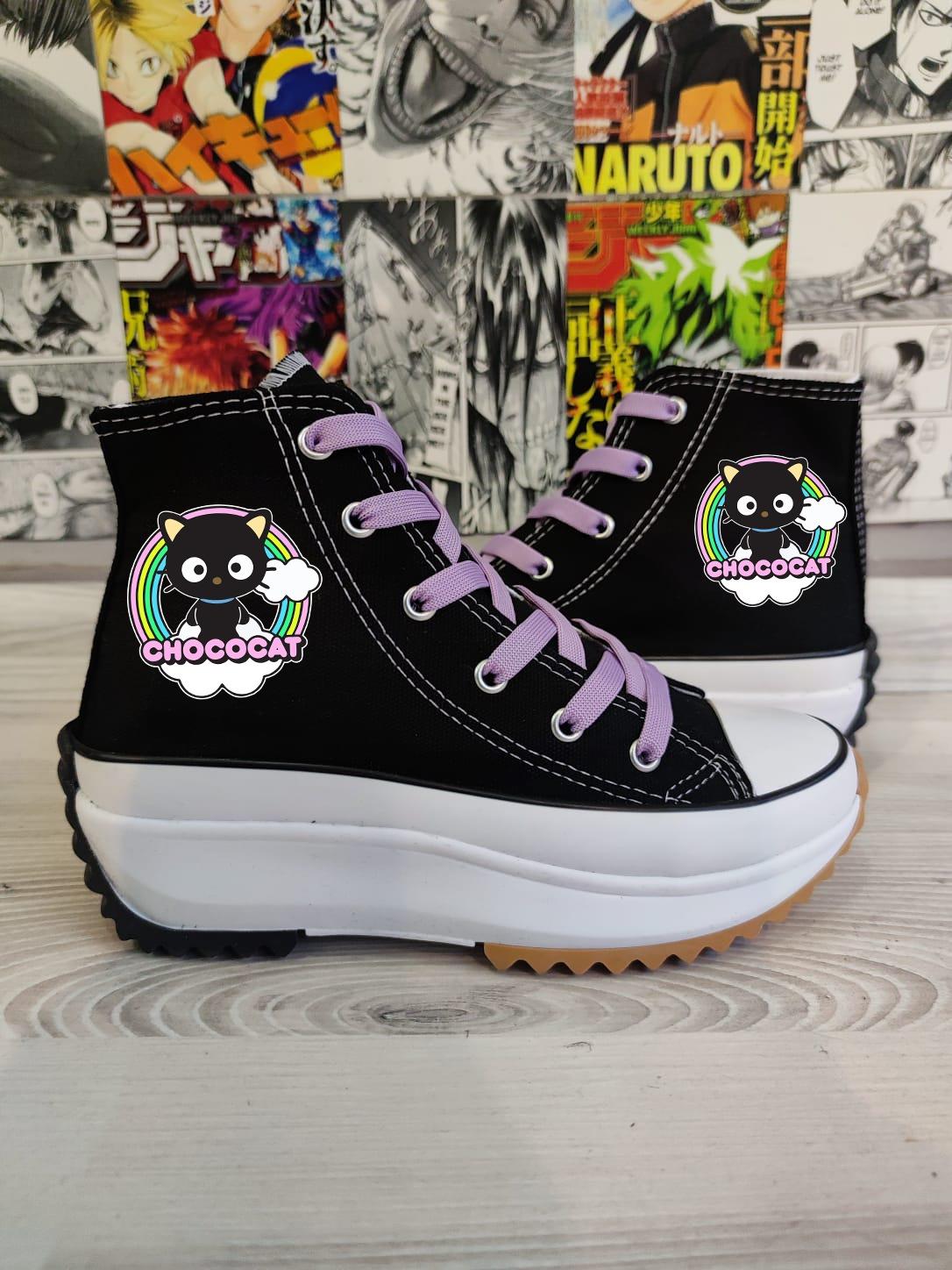 Hellokitty Chococat  Baskılı Kalın Tırtıklı Taban Spor Ayakkabı Sneaker