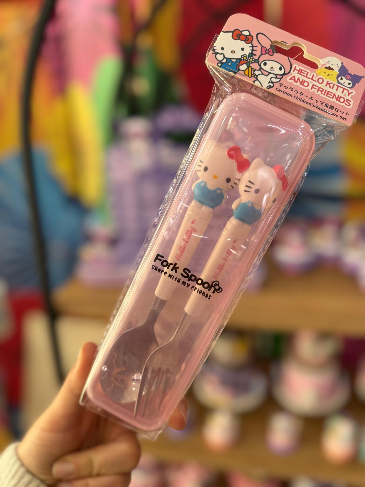 HelloKitty Paslanmaz Çelik Çatal/Kaşık Seti