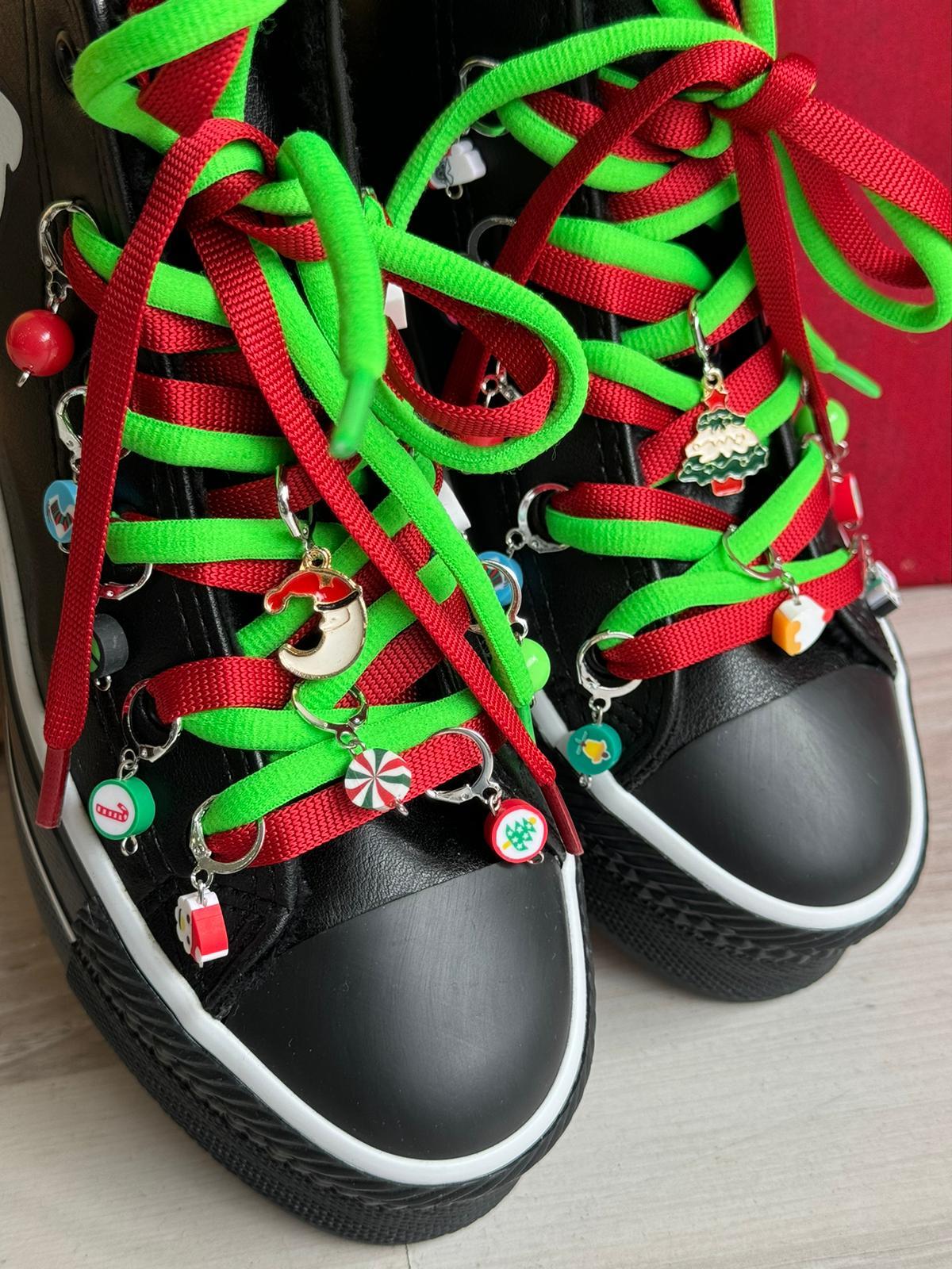 Hellokitty Yılbaşı Konsept Boncuklu Deri Yüksek Şeffaf Kaydırmaz Taban Spor Ayakkabı Sneaker