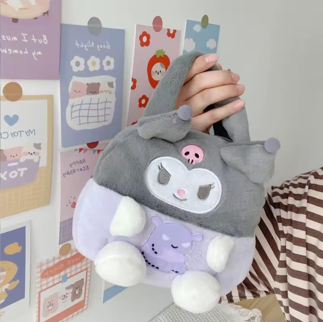 Kuromi Lila Peluş Çanta 