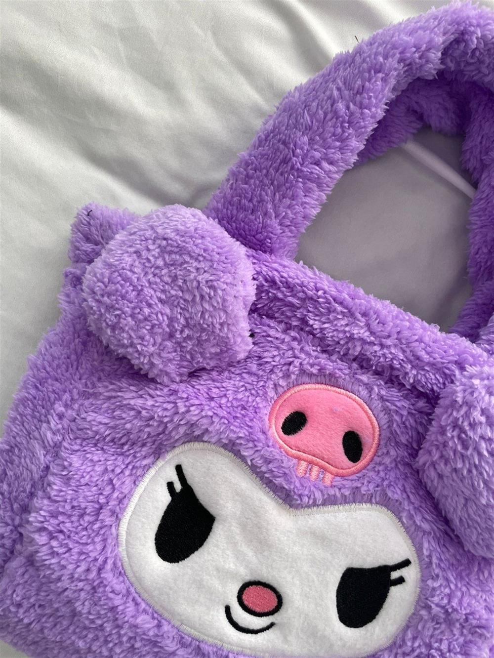 Kuromi Mor Peluş Çanta