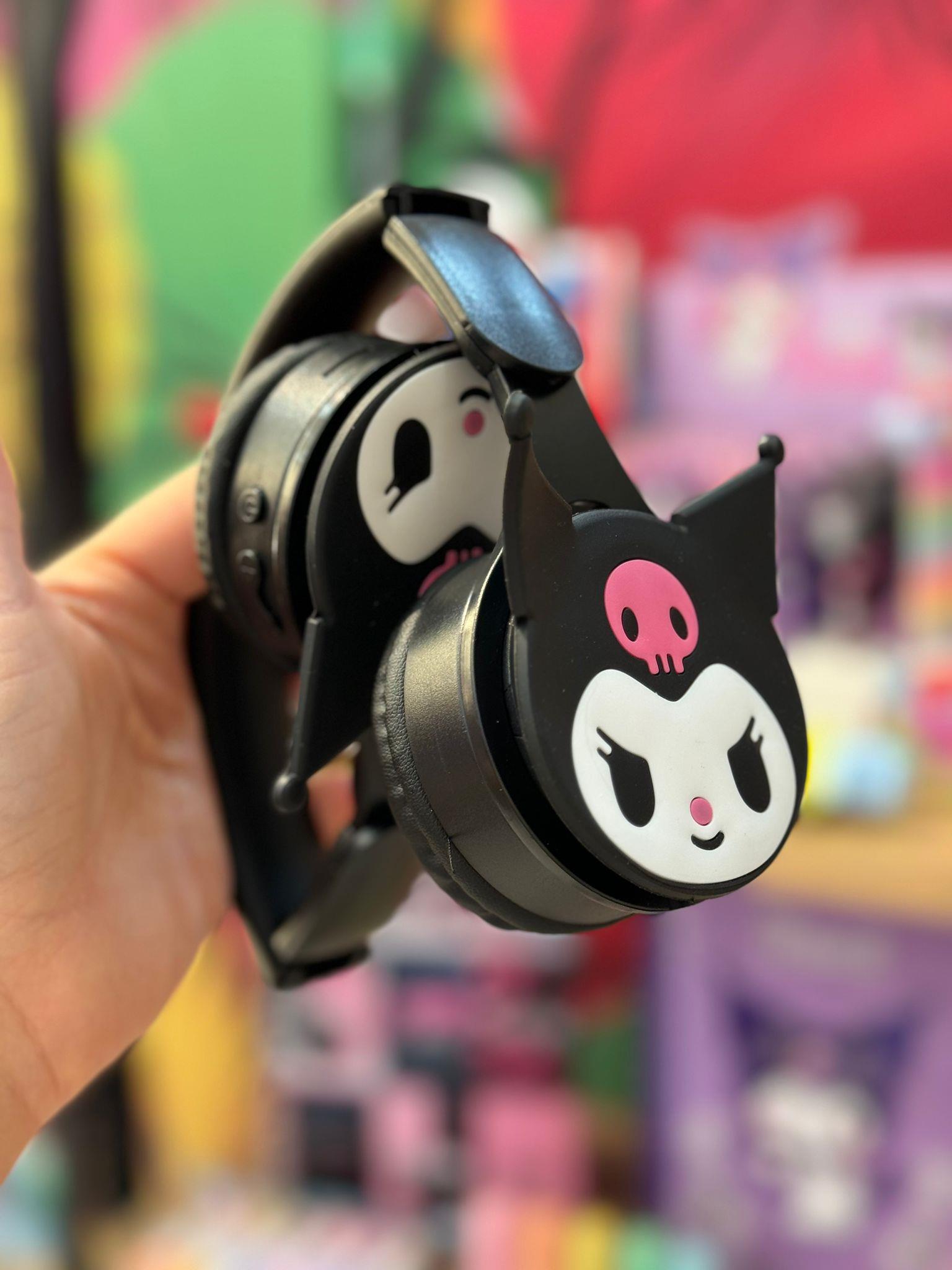 Kuromi Siyah Kablosuz Bluetooth Katlanabilir Kulaküstü Kulaklık