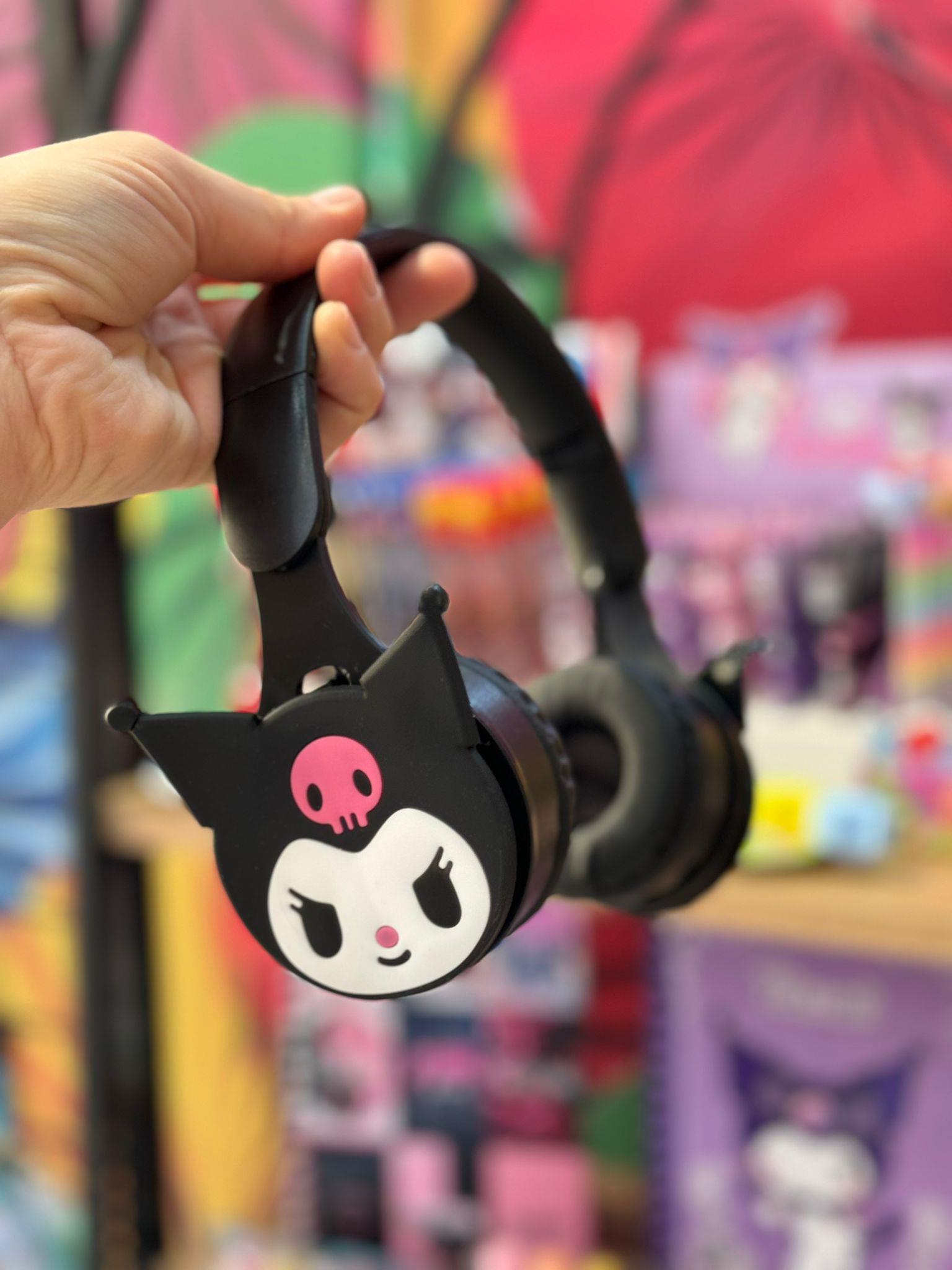 Kuromi Siyah Kablosuz Bluetooth Katlanabilir Kulaküstü Kulaklık