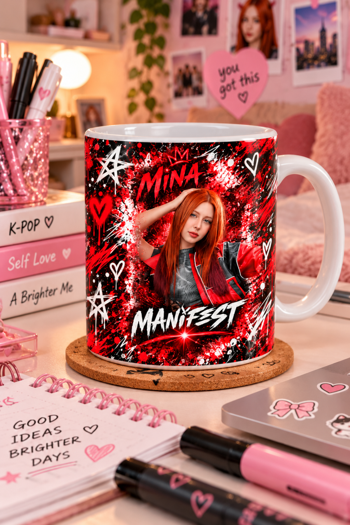 Manifest Mina Baskılı Porselen Kupa Bardak