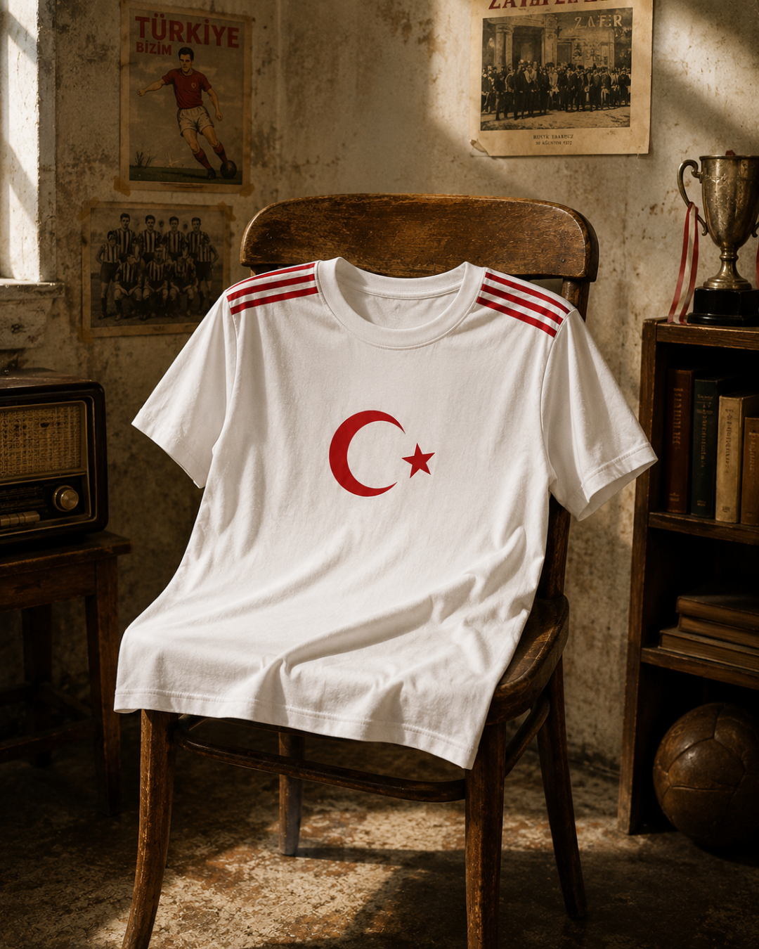 Milli Takım Beyaz Retro Ay Yıldız Tişört Tshirt