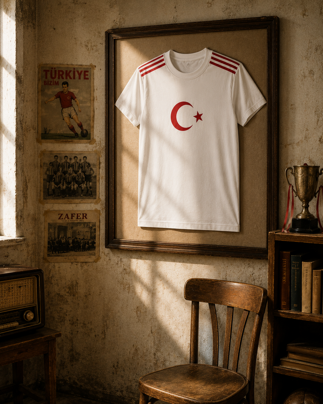 Milli Takım Beyaz Retro Ay Yıldız Tişört Tshirt