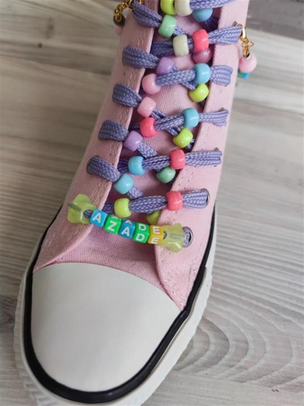 My Melody Pembe Saçaklı Pembe Renk Halhal Ve Boncuklu Özel İsim Eklenir Spor Ayakkabı Sneaker