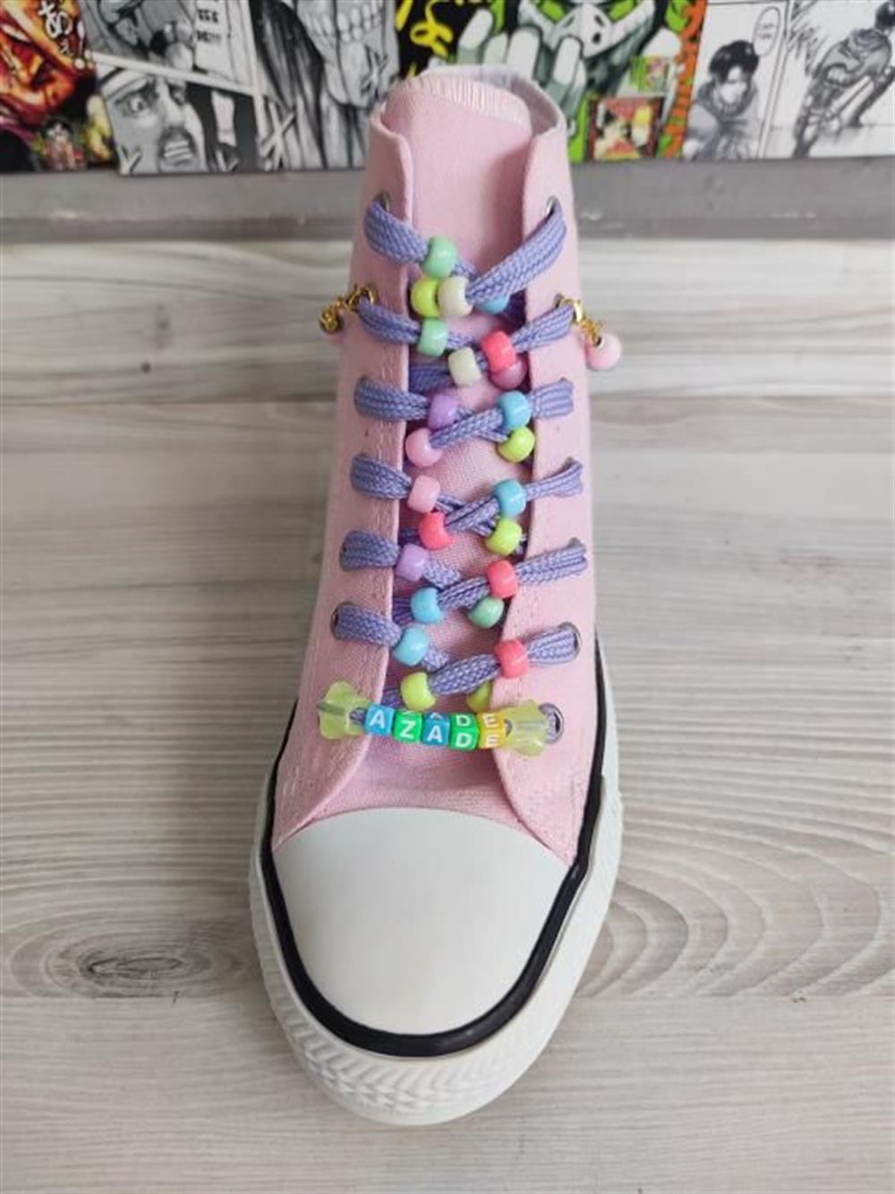 My Melody Pembe Saçaklı Pembe Renk Halhal Ve Boncuklu Özel İsim Eklenir Spor Ayakkabı Sneaker