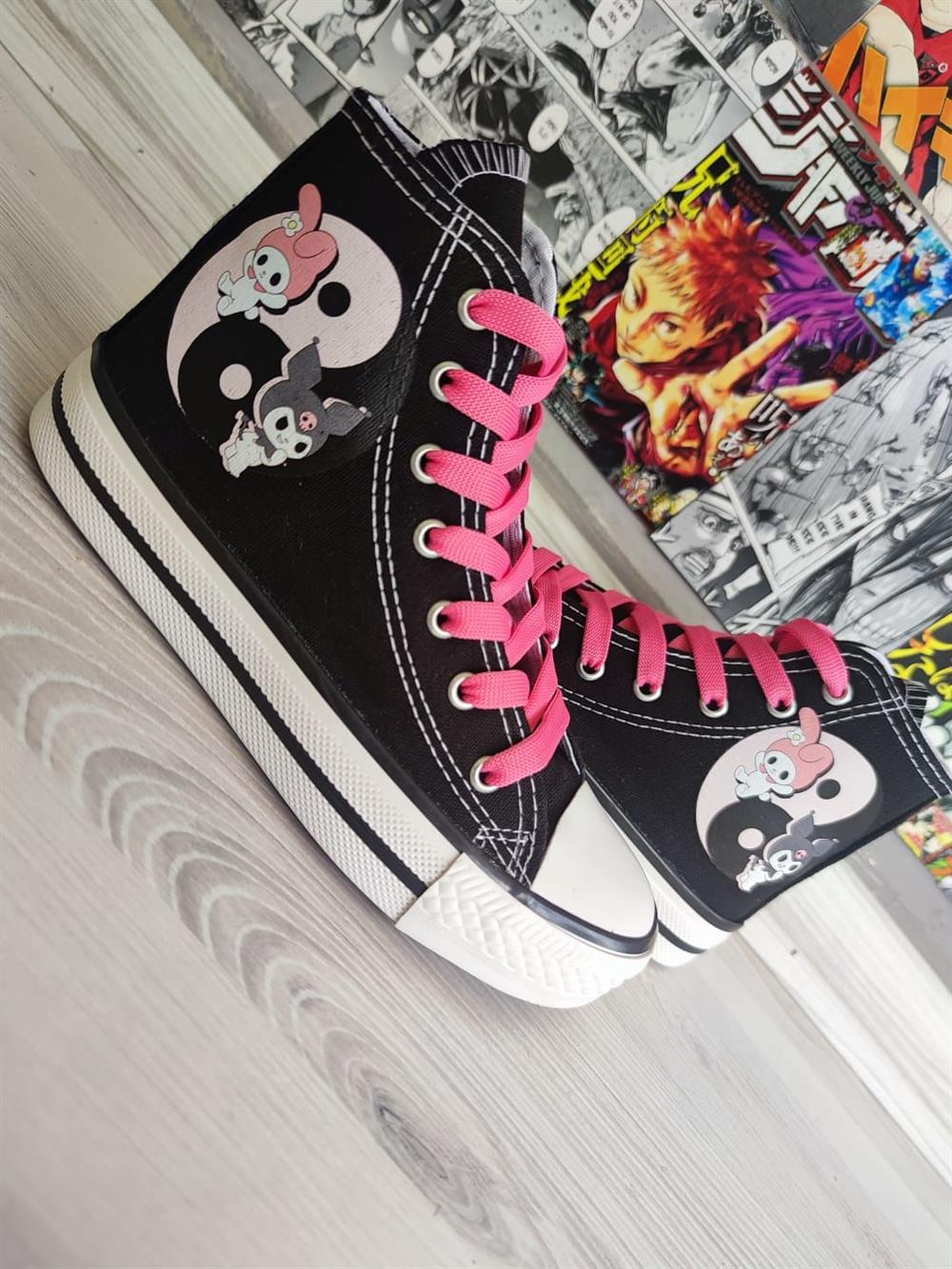 My Melody&Kuromi Baskılı Halka Desen Spor Ayakkabı Sneaker