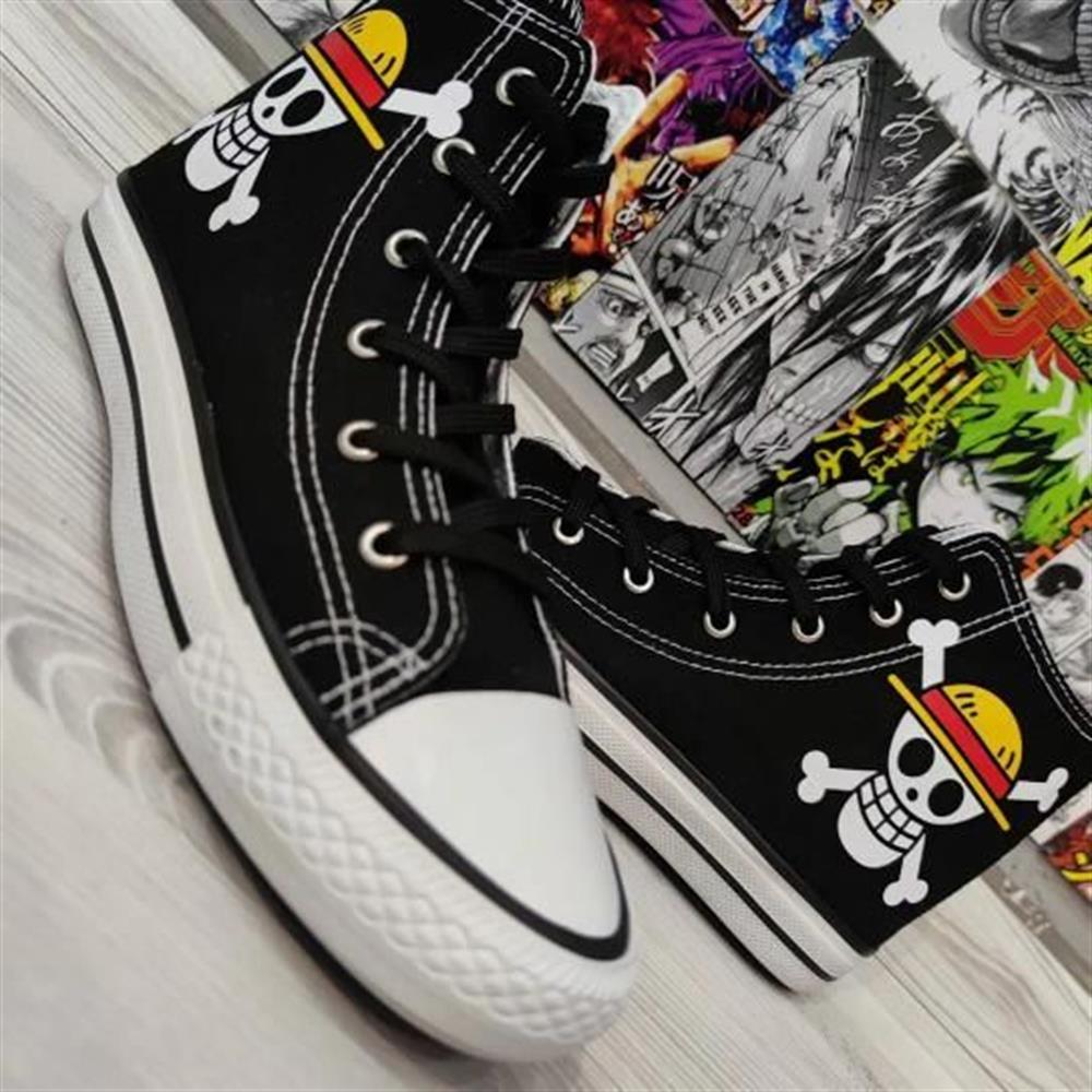 OnePiece Logo Baskılı Siyah Bilekli Spor Ayakkabı Sneaker