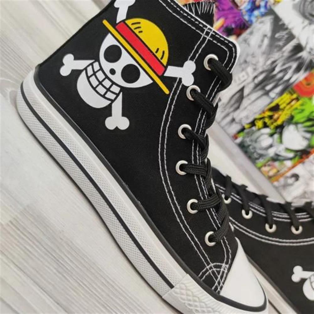 OnePiece Logo Baskılı Siyah Bilekli Spor Ayakkabı Sneaker