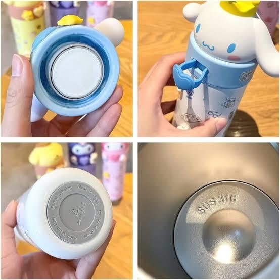 Sanrio Lisanslı Cinnamoroll Sıcak/Soğuk Muhafazlı Paslanmaz Çelik Termos 