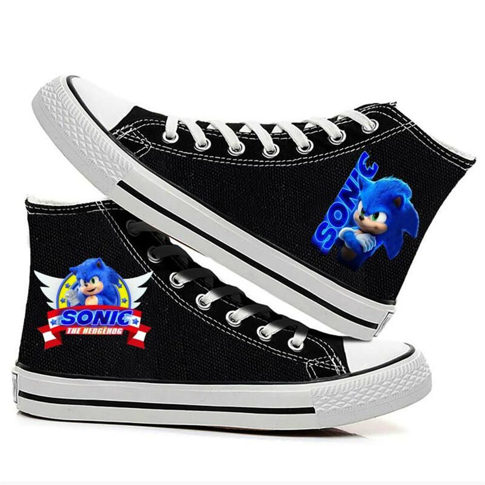 Sonic Baskılı Siyah Bilekli Spor Ayakkabı