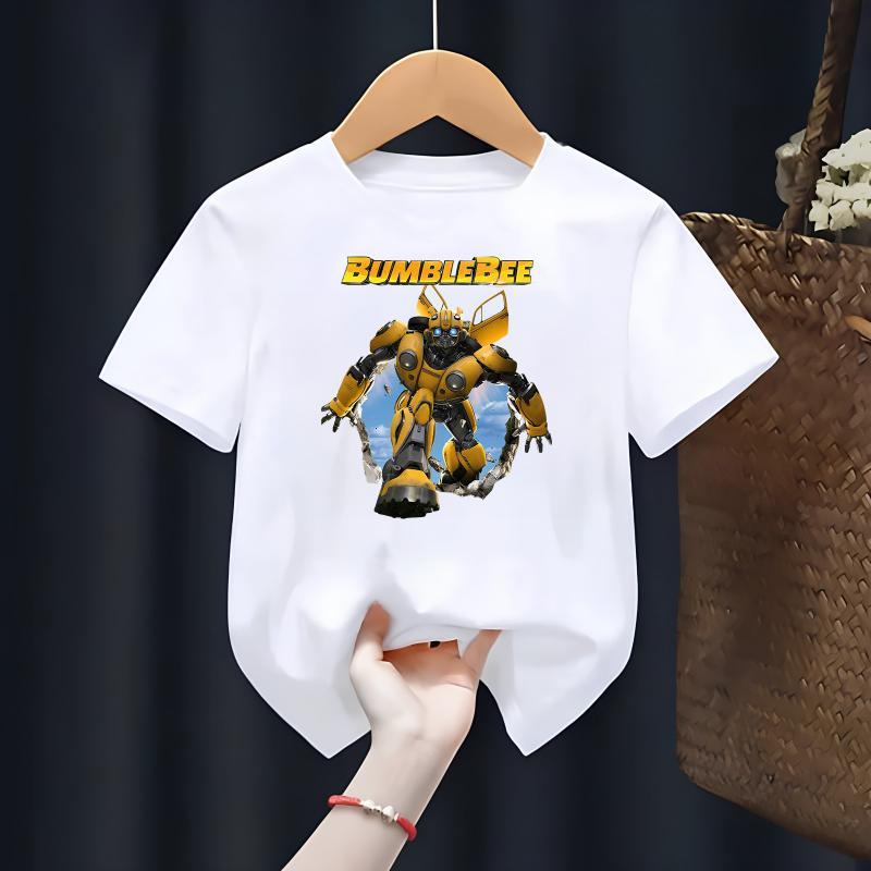 Transformers Bumblebee Baskılı (robot) Beyaz Tshirt Tişört  