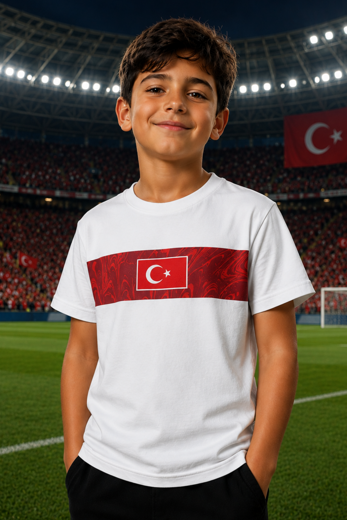 Türkiye Milli Takım Yeni Baskılı Beyaz Unisex Tişört