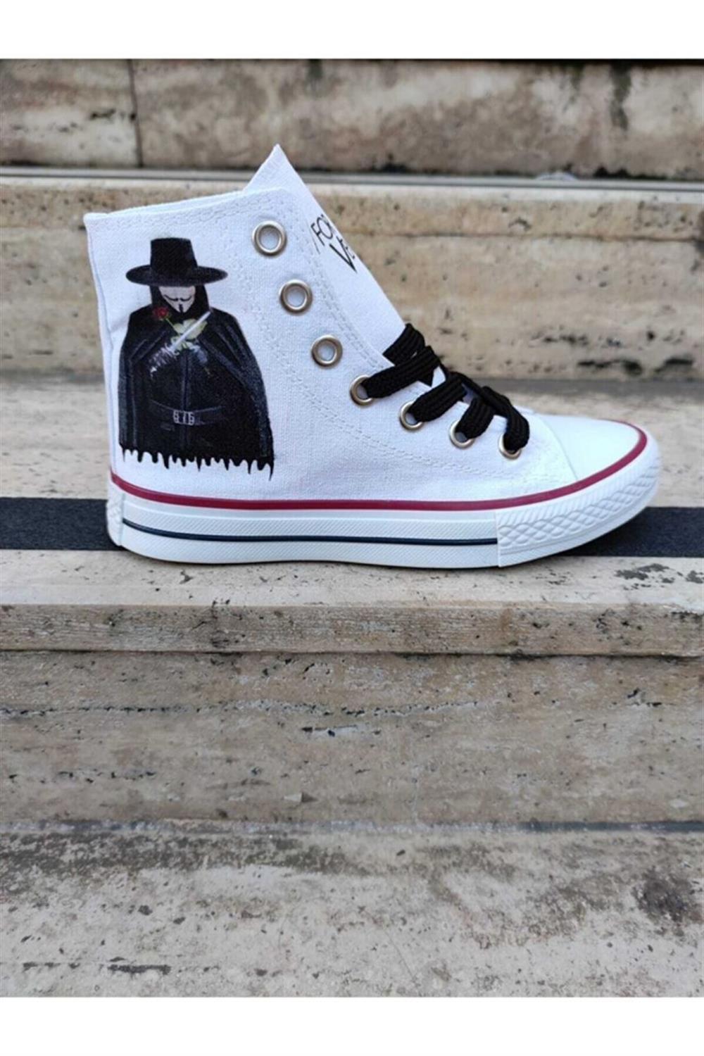 Vandetta Baskılı Unisex Günlük Sneakers Spor Ayakkabı