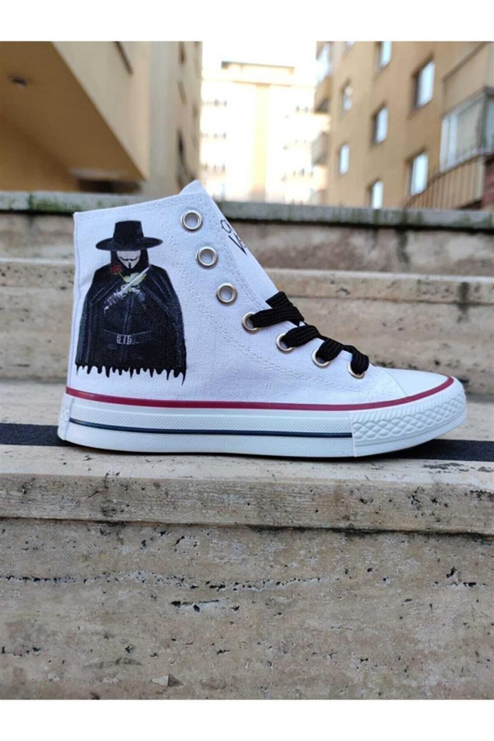Vandetta Baskılı Unisex Günlük Sneakers Spor Ayakkabı