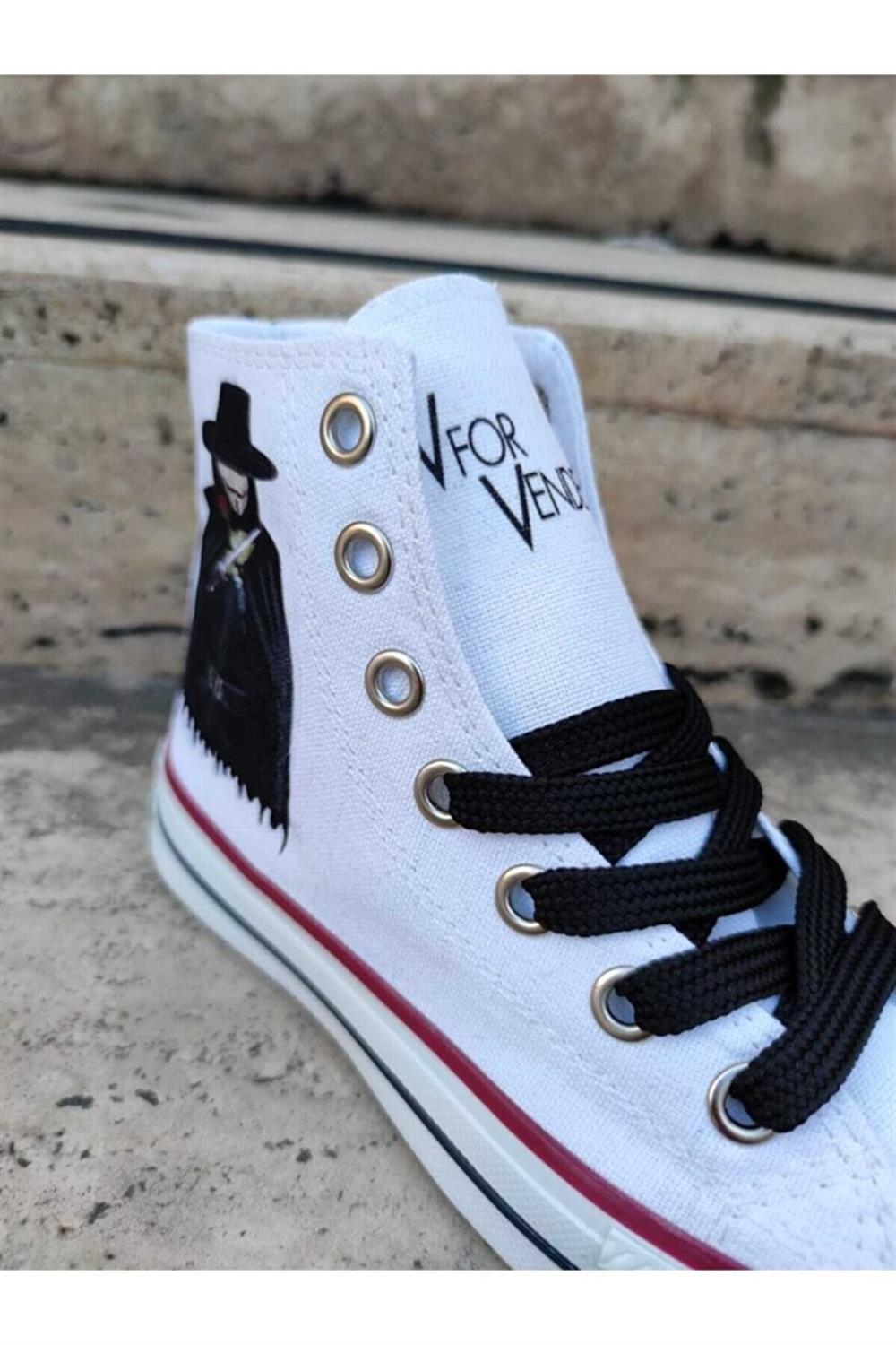 Vandetta Baskılı Unisex Günlük Sneakers Spor Ayakkabı