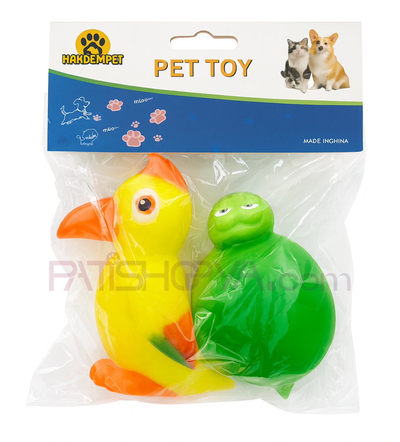 PATİSHOPYA2Lİ ÖRDEK - KURBAĞA SESLİ OYUNCAK (Oyuncak Boy 12 CM)