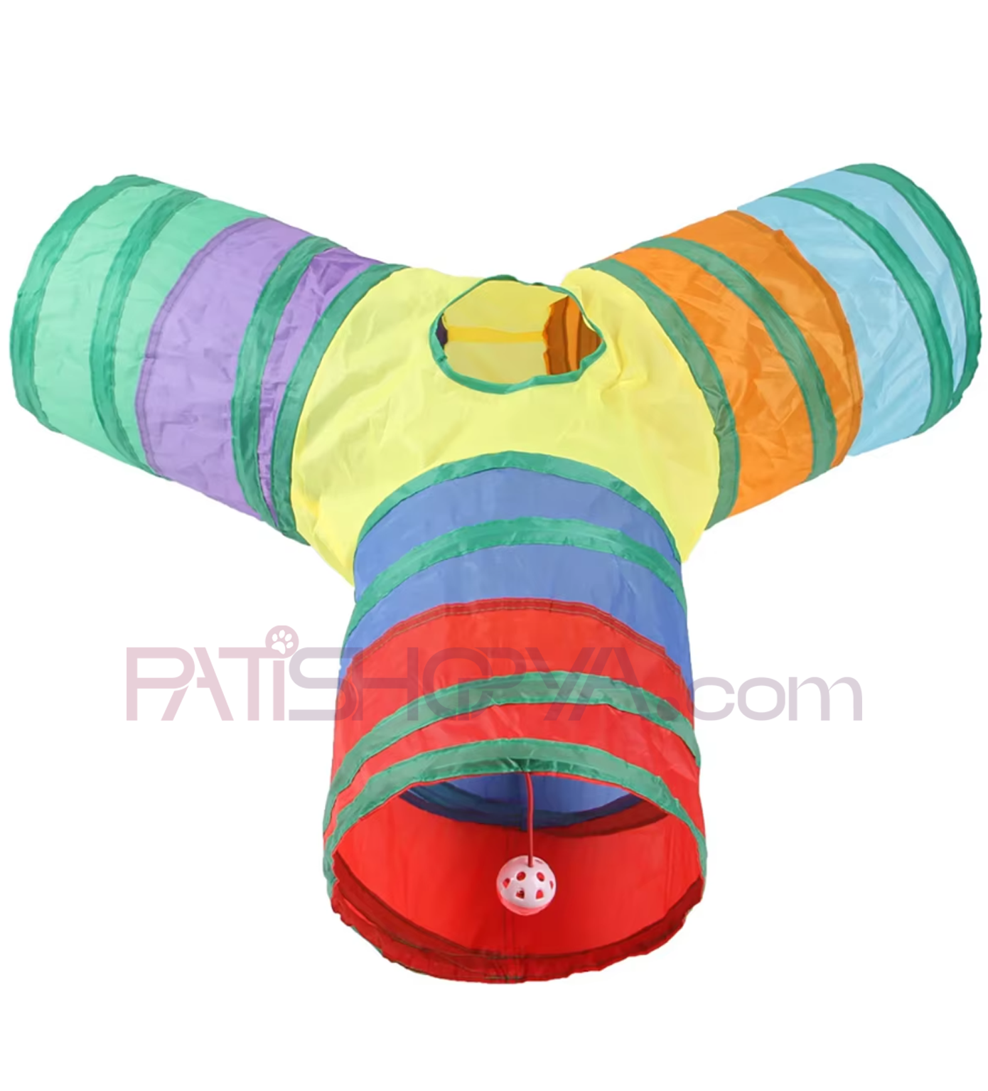 PATİSHOPYA3 YOLLU Y MODEL RENKLİ KEDİ OYUN TÜNELİ