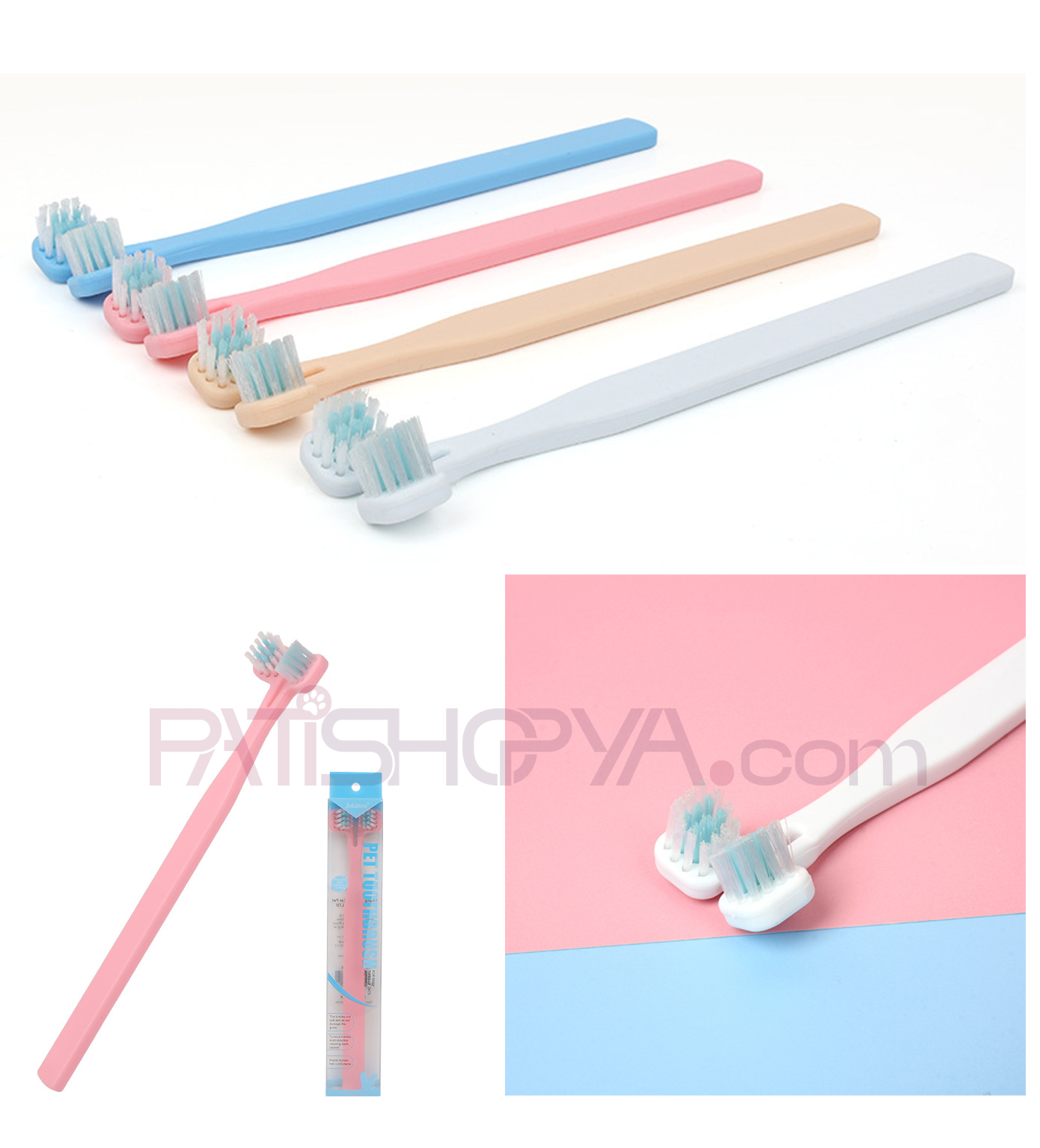 PATİSHOPYAÇift Başlı Diş Fırçası (KUTULU)