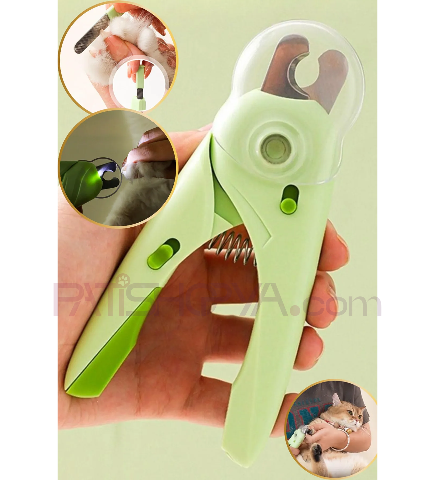 PATİSHOPYAIşıklı - Törpülü - Lüx Tırnak Makası - Sıçrama Önleyici (KUTULU)