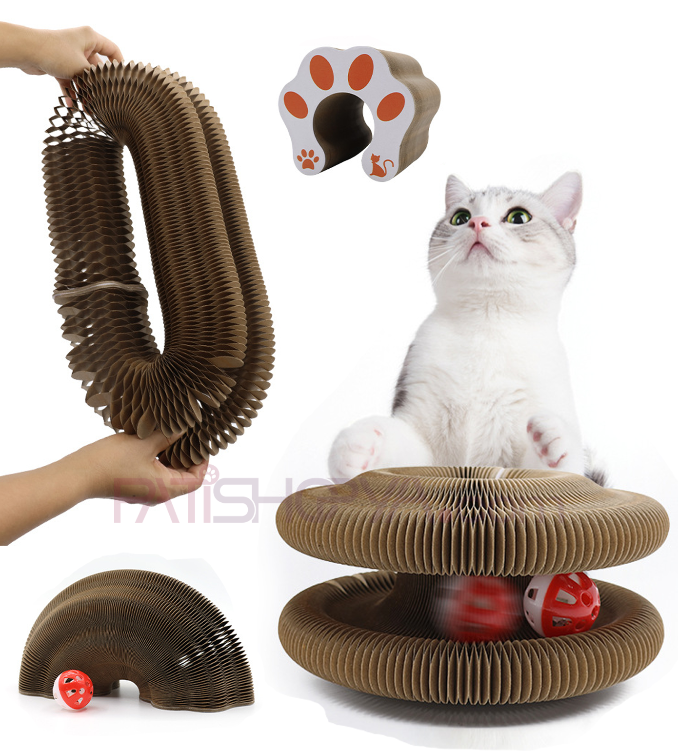 PATİSHOPYALUX AÇILABİLİR KATLANABİLİR KEDİ TIRMALAMA