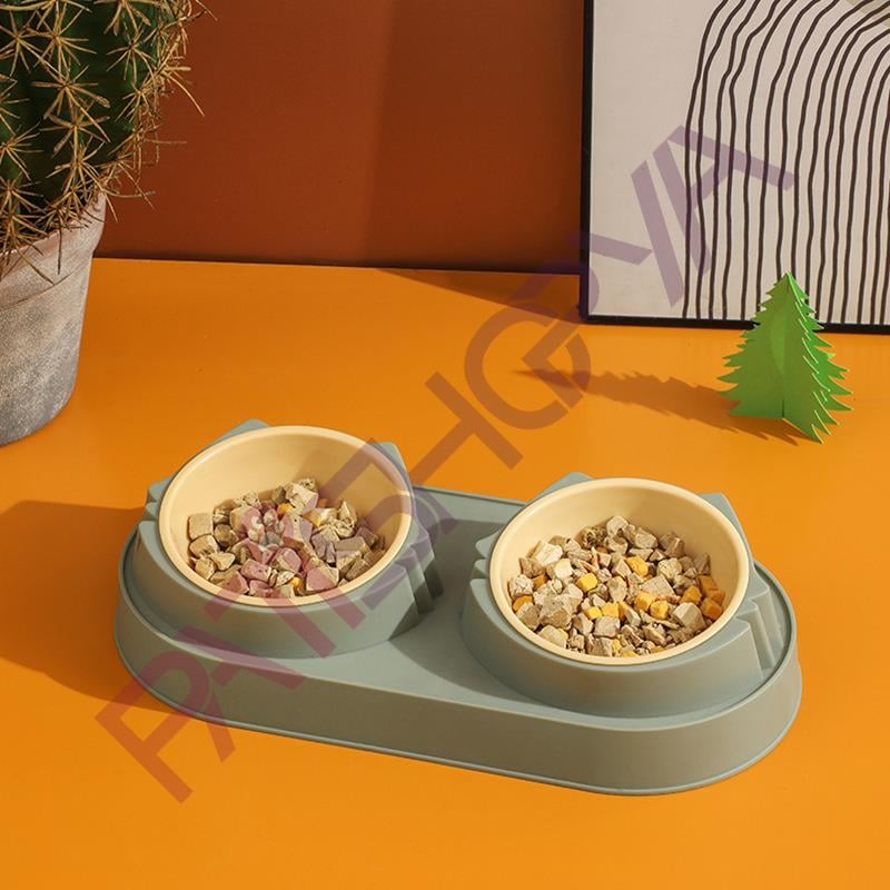 Lux İkili Plastik Mama Kabı