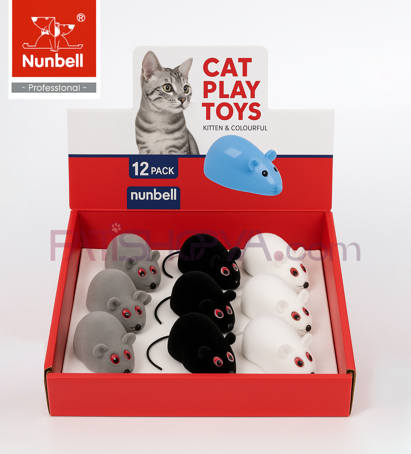 NUNBELLNUNBELL 12'Lİ KUTU Kurmalı Fare Oyuncak