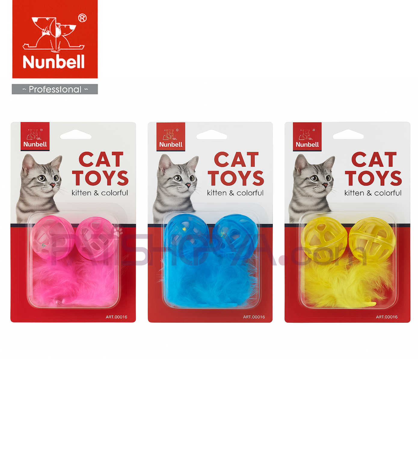 NUNBELLNUNBELL Çıngıraklı Tüylü 2'Lİ Top