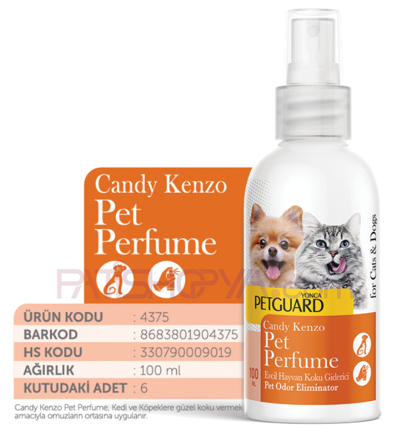 PETGUARDPETGUARD PARFÜM CANDY KENZO 6 ADET