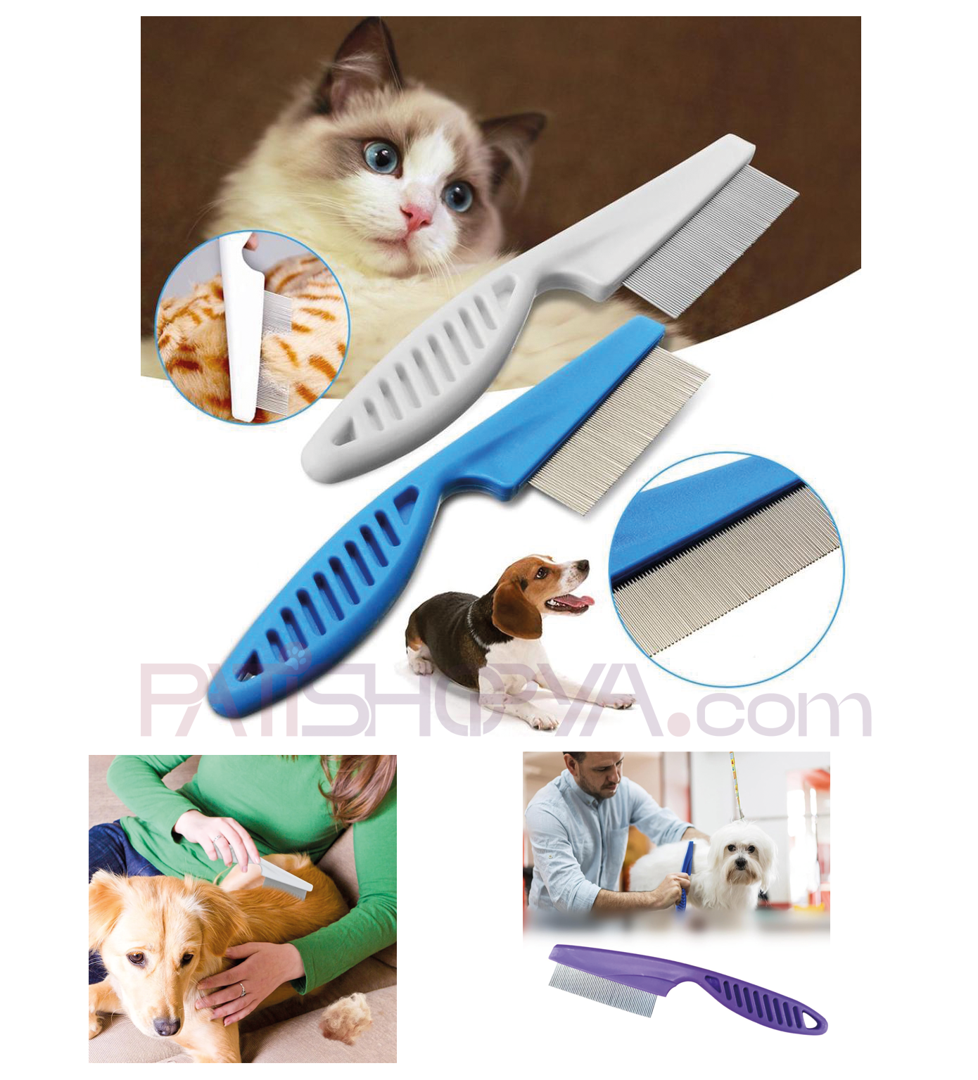 PATİSHOPYASaplı Bit Pire Tarağı (Karton Askılı)