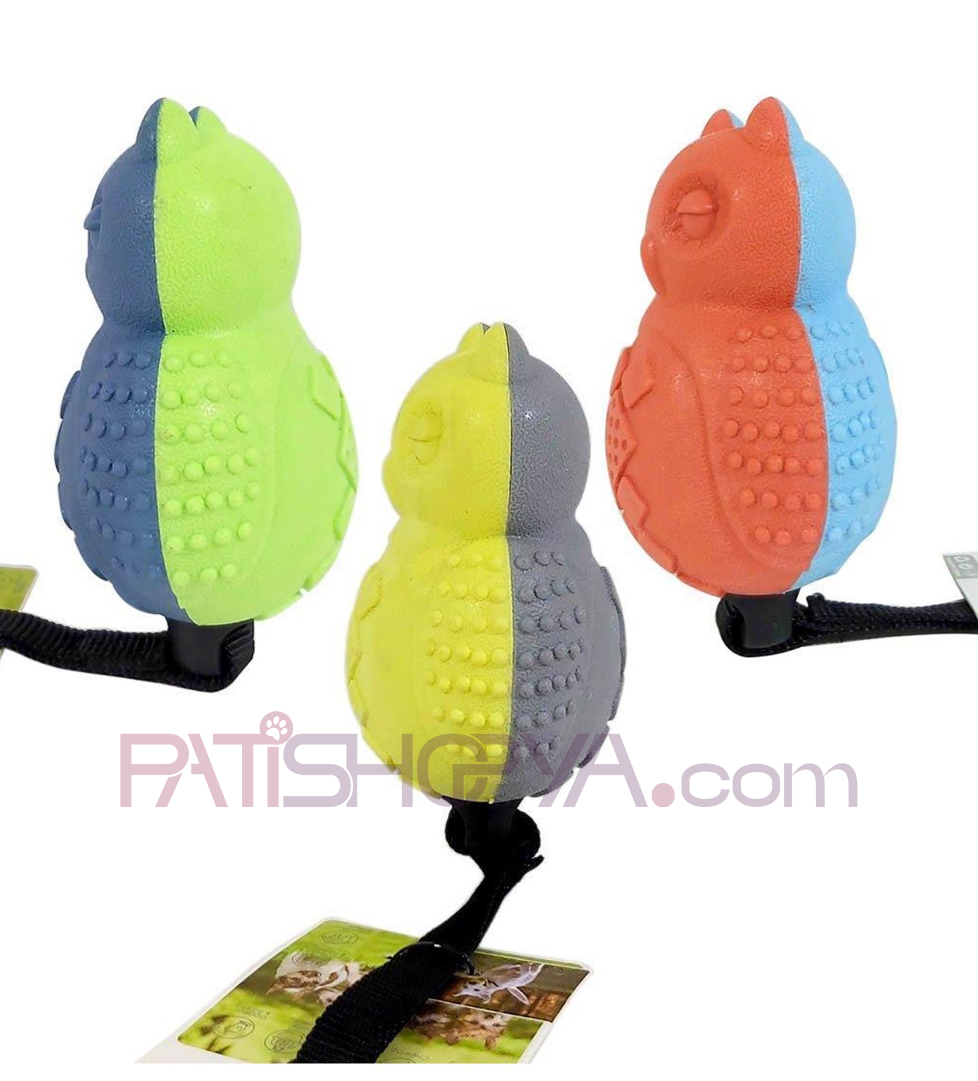 PATİSHOPYASert Plastik Sesli Lüks Baykuş Modelli Eğitim ve Diş Kaşıma Oyuncağı