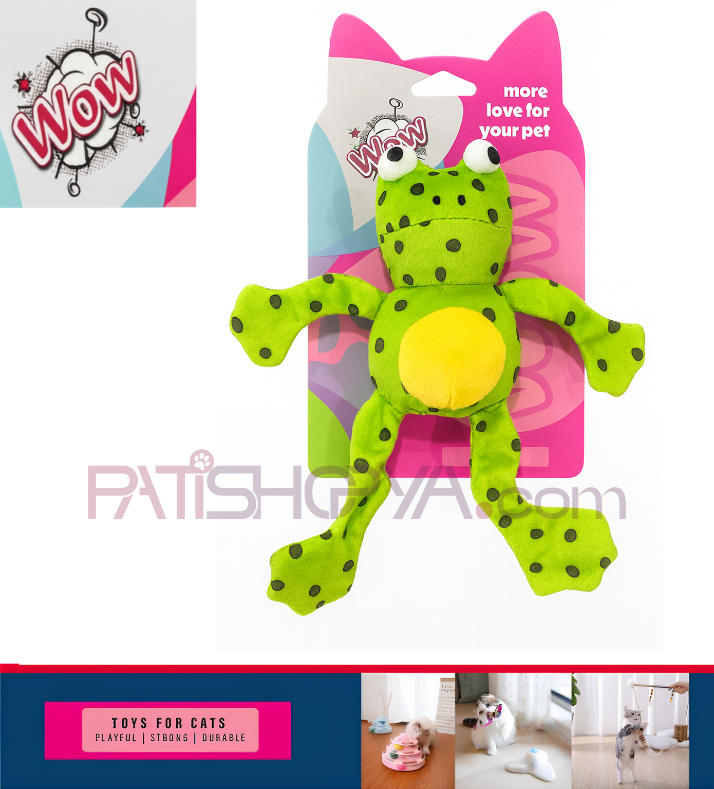 WOWWOW KEDİ OYUNCAK KURBAĞA