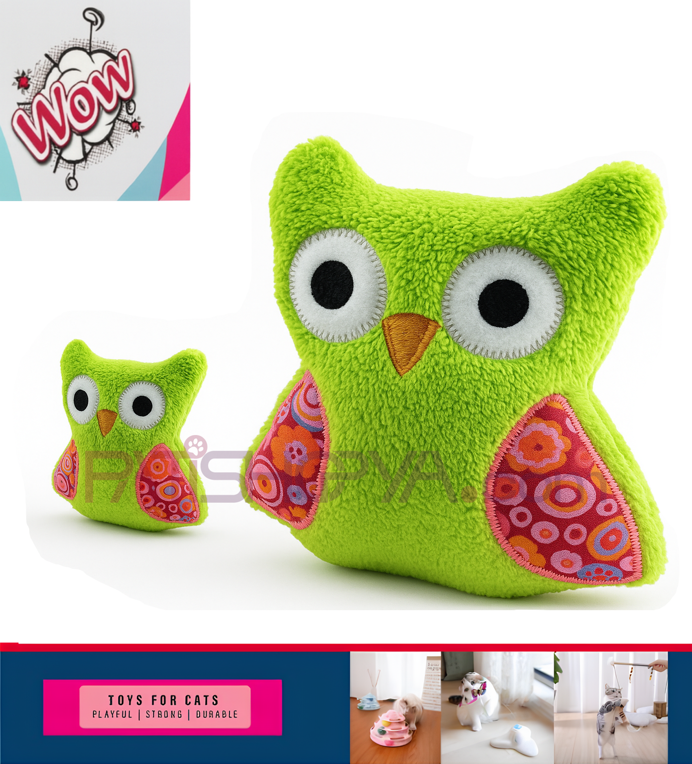 WOWWOW KEDİ OYUNCAK PUHU