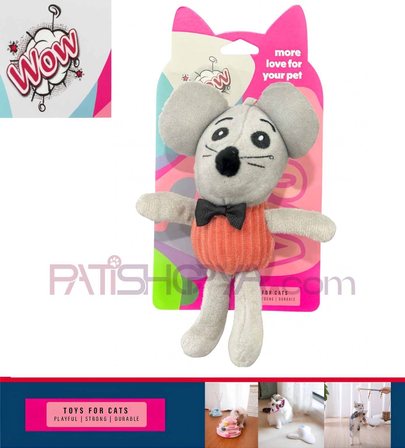 CATTYWOW KEDİ OYUNCAK TEDDY