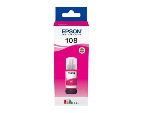 Epson108 EcoTank Kırmızı (Magenta) Mürekkep Şişesi