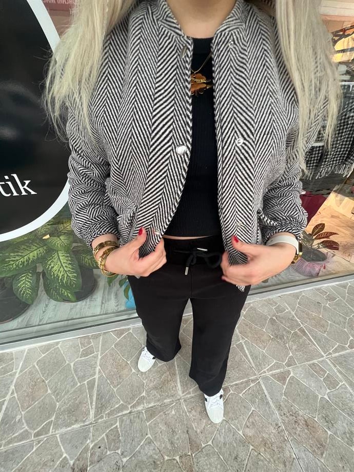 Balıkçı Desen Ceket