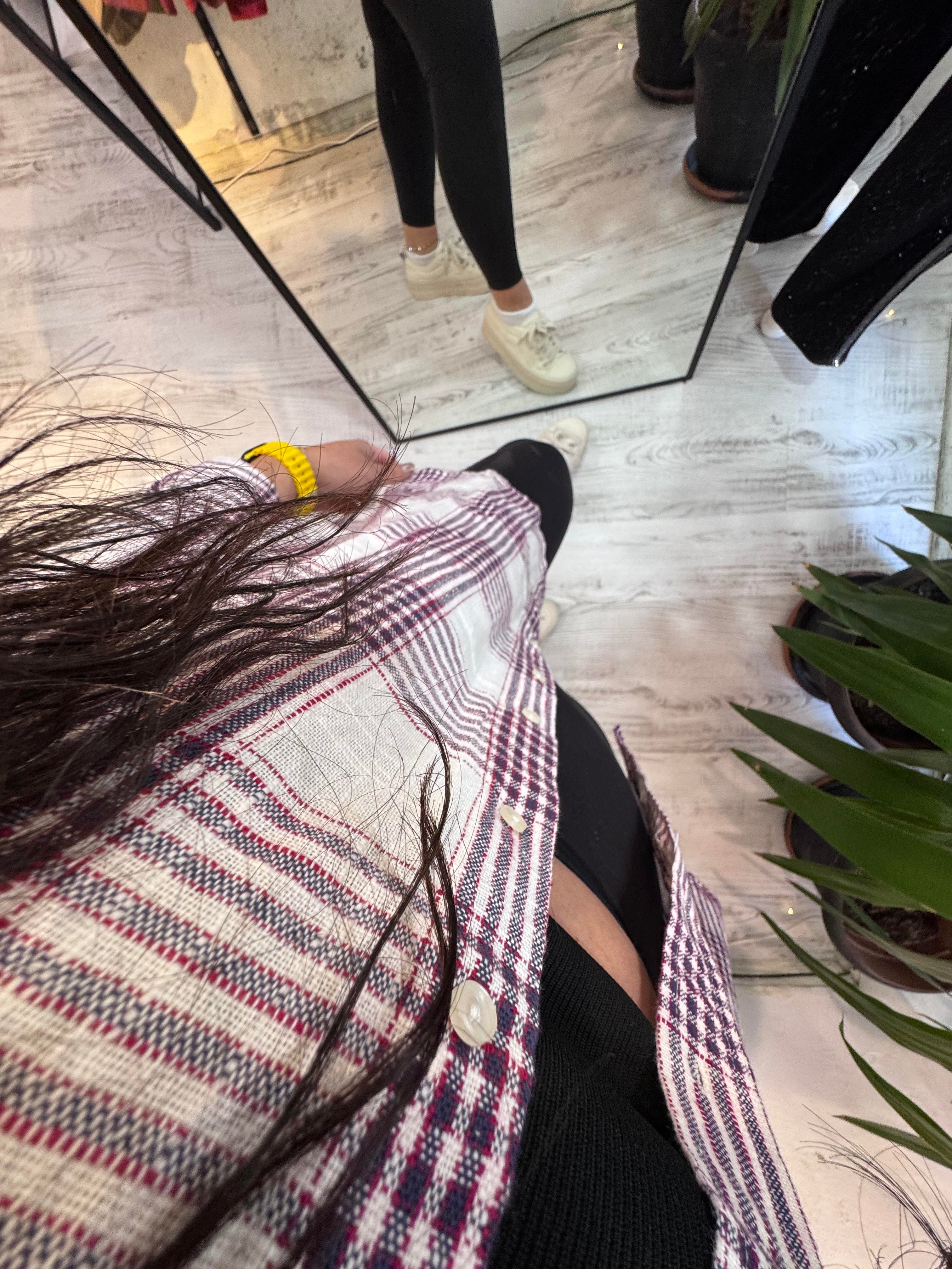 Bordo Lacivert Kareli Ekose Gömlek