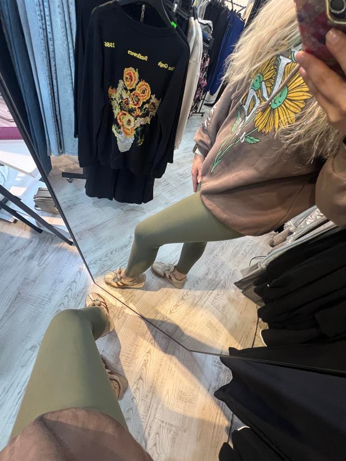 Çağla Yeşili Oysho Yumoş Tayt