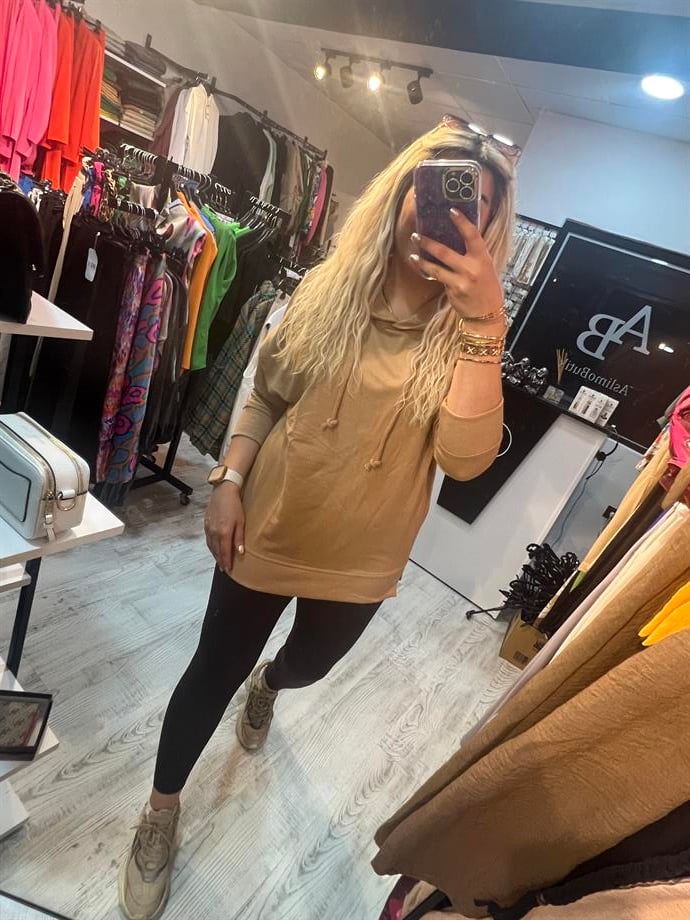 camel renk sweatshirt