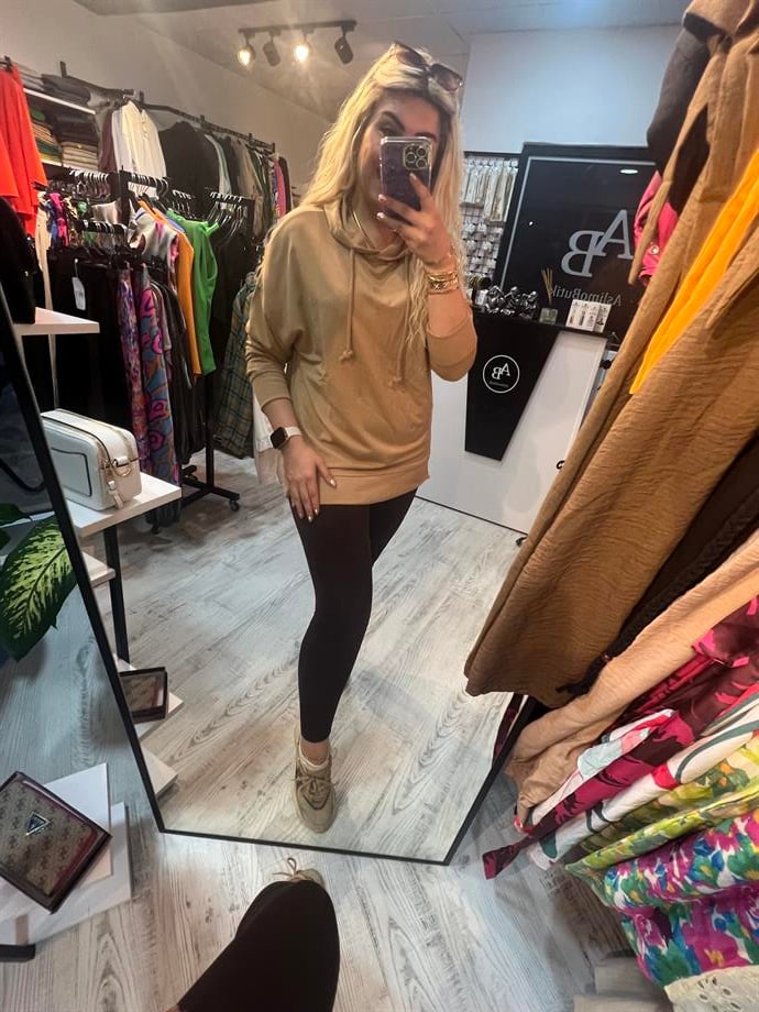 camel renk sweatshirt