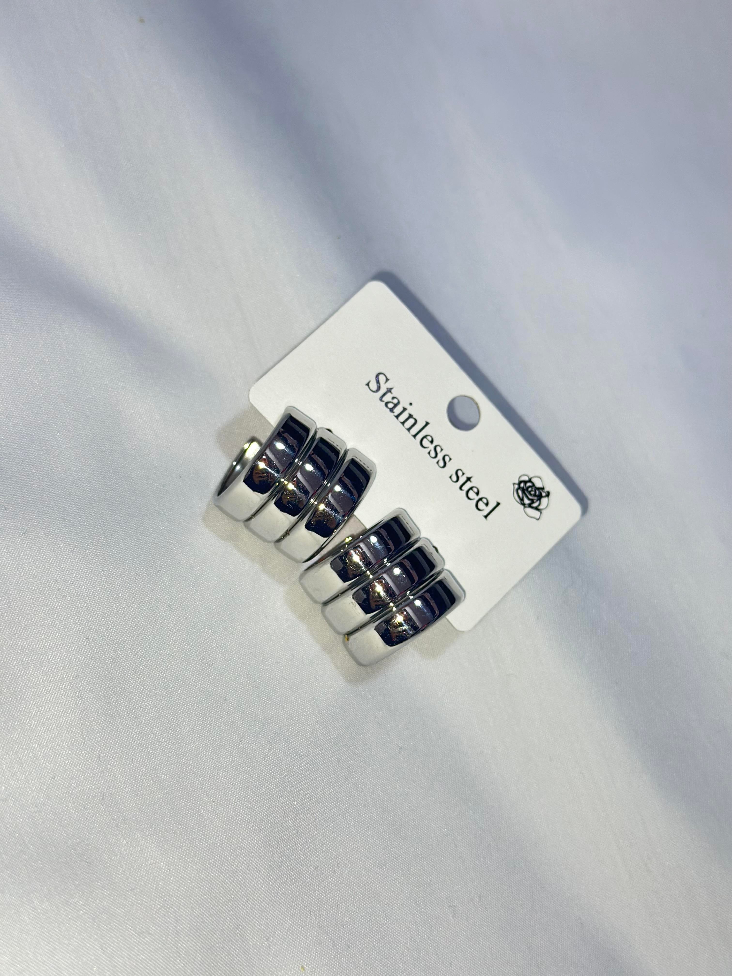 Çelik Gümüş Küpe