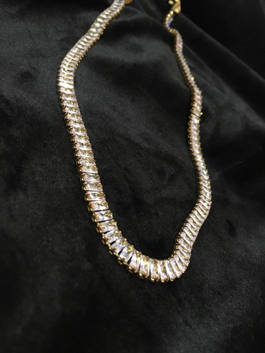 Çelik Su Yolu Gold Kolye