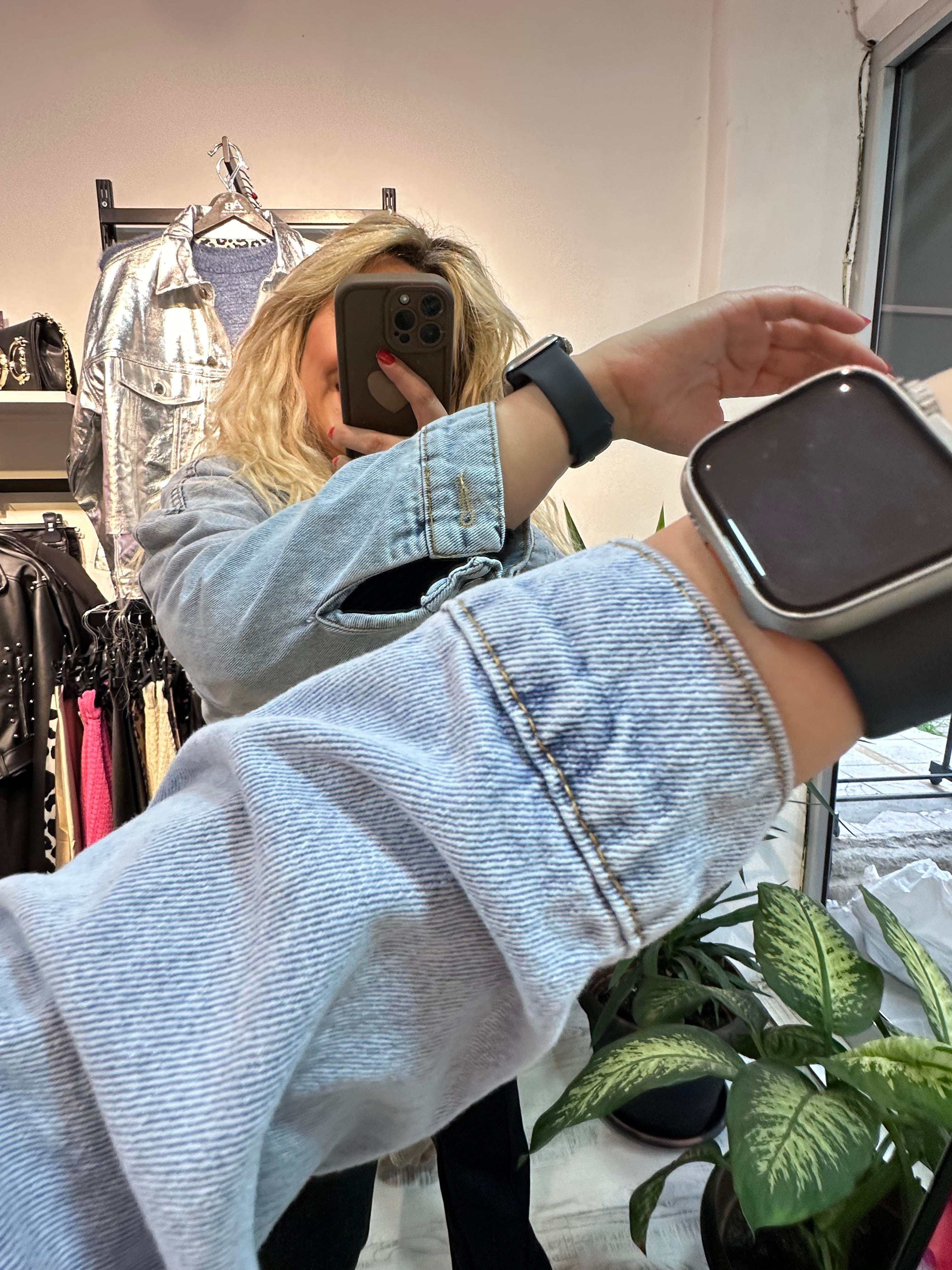 Çift Cep Kot Gömlek Ceket