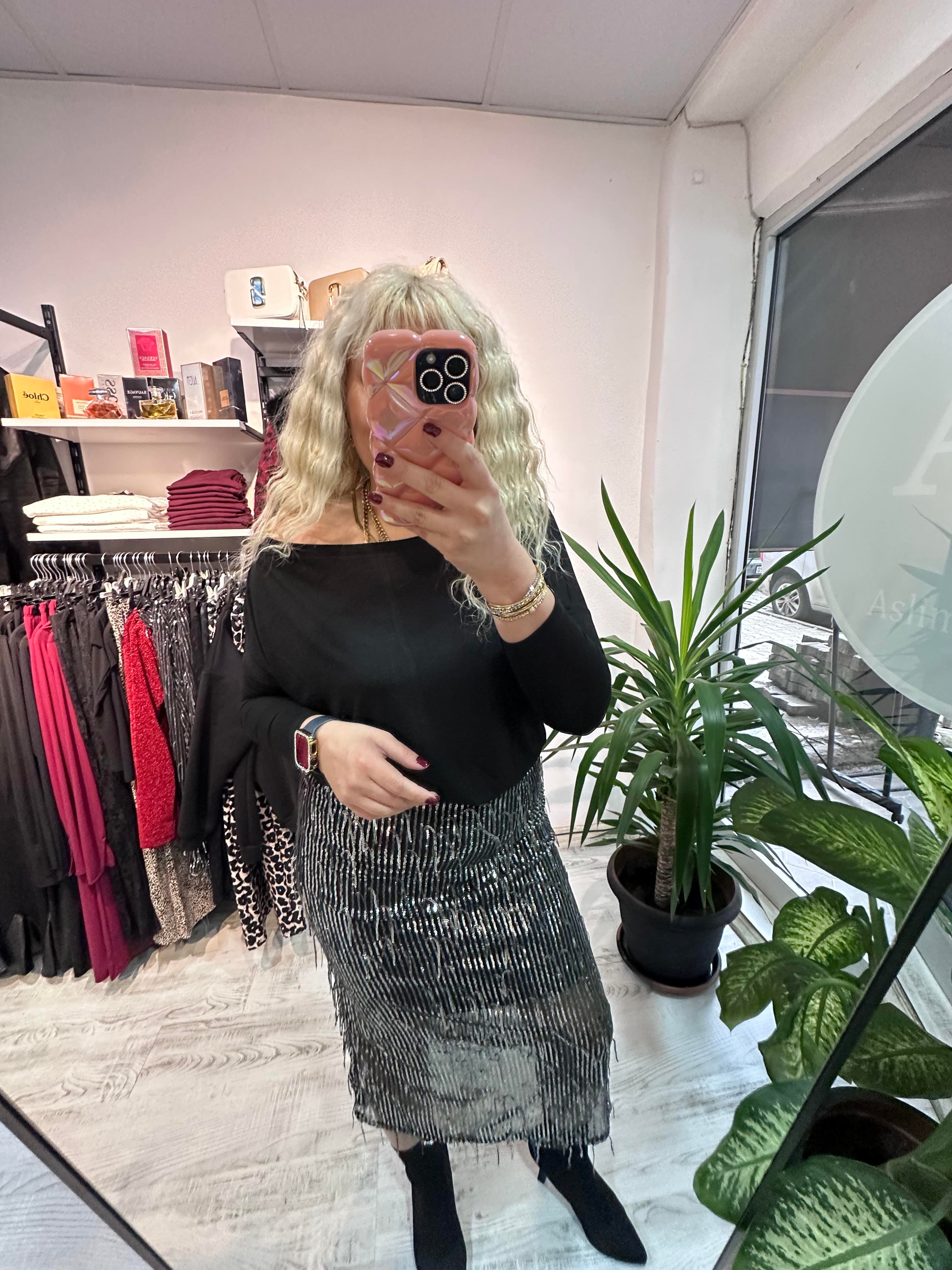 Düşük Omuz Basic Bluz