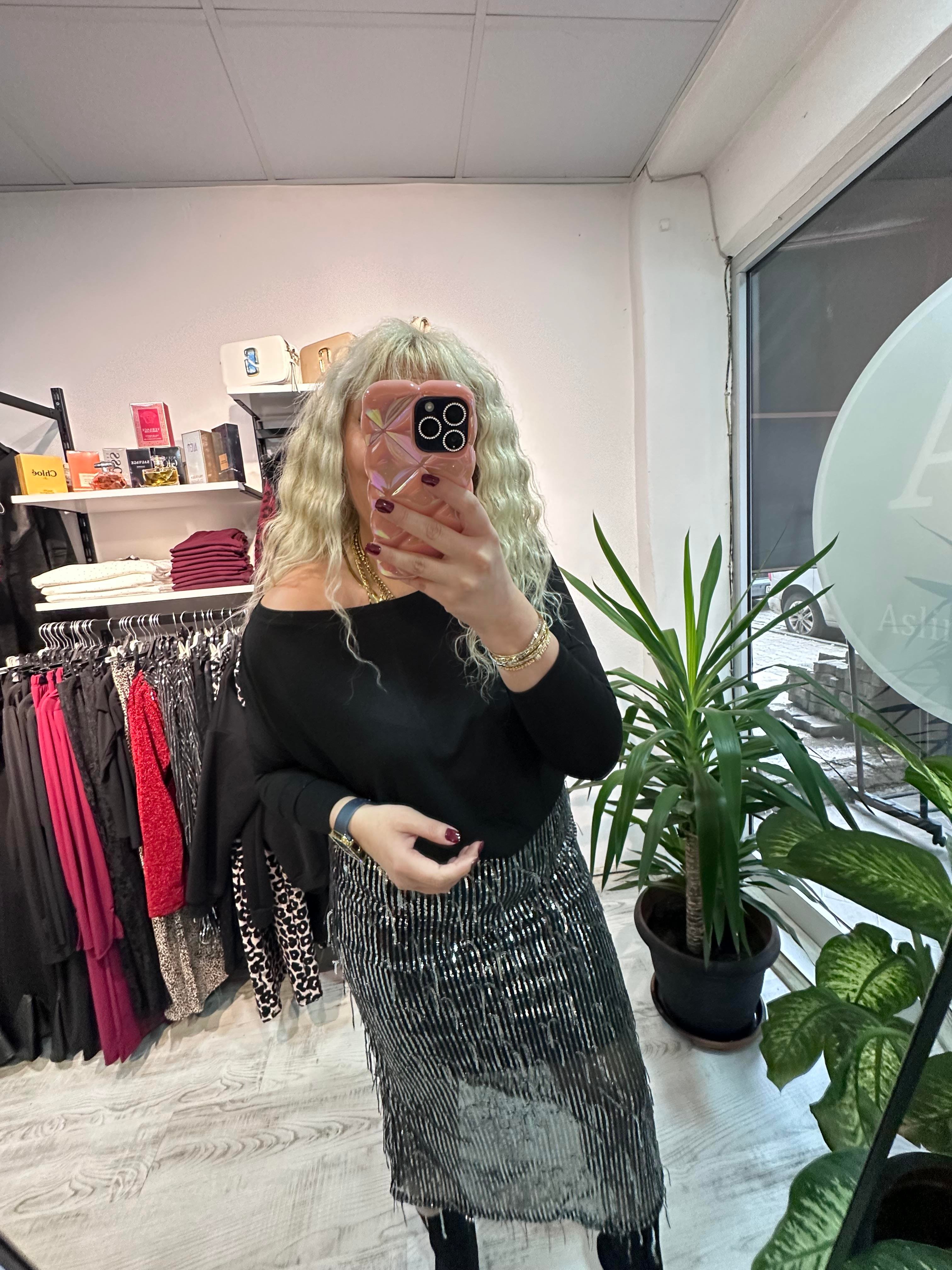 Düşük Omuz Basic Bluz